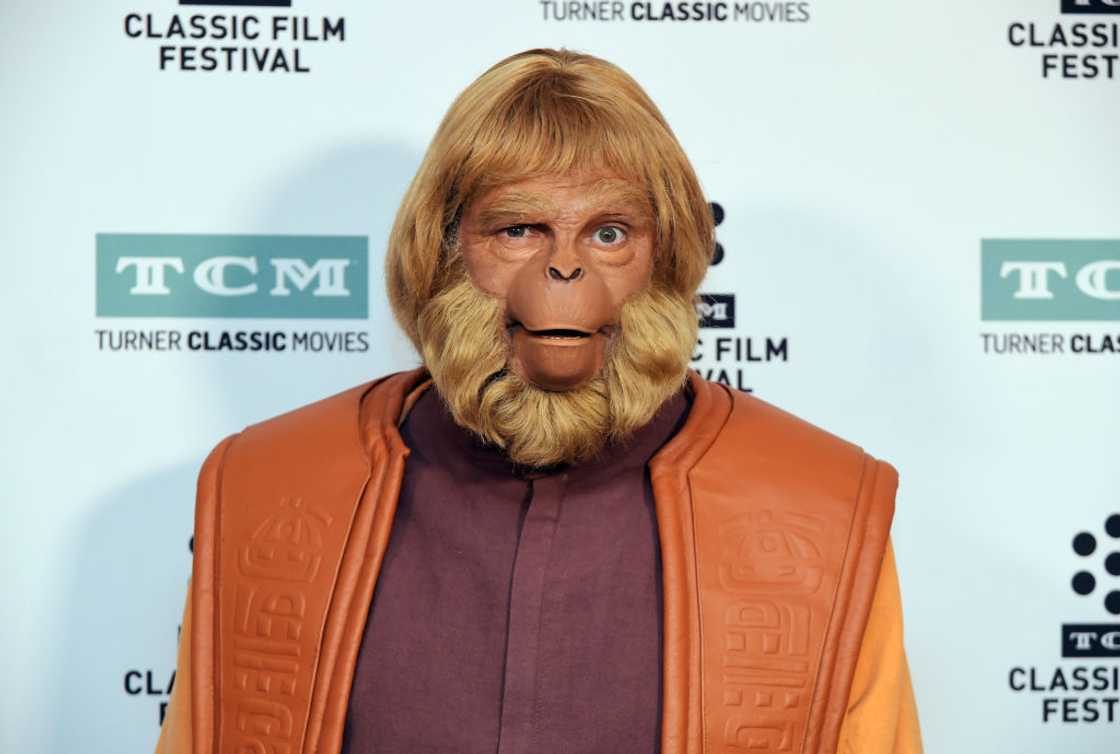 Dana Gould as Dr. Zaius pose at the TCM Classic Film Festival Dana Gould as Dr. Zaius pose at the TCM Classic Film Festival