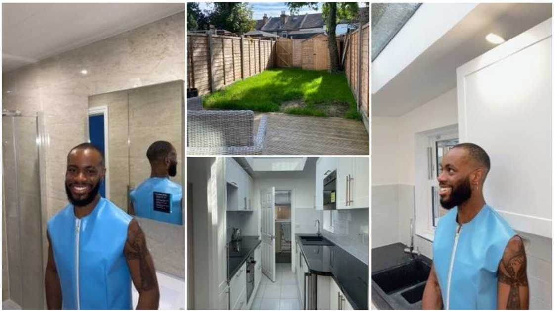 The man was visibly happy as he posed in the new house.
Photo source: Twitter/@Marclevidowner The man was visibly happy as he posed in the new house.
Photo source: Twitter/@Marclevidowner