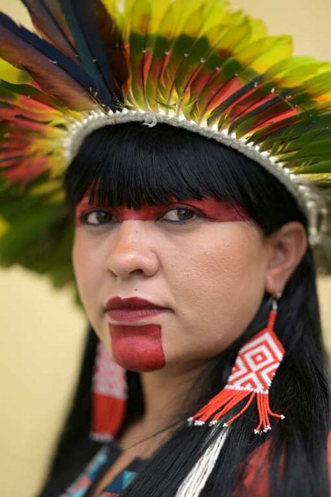 Celia Xakriaba, the first indigenous woman elected Federal Deputy for the state of Minas Gerais, supports the leftist candidate in the presidential runoff in Brazil on October 30