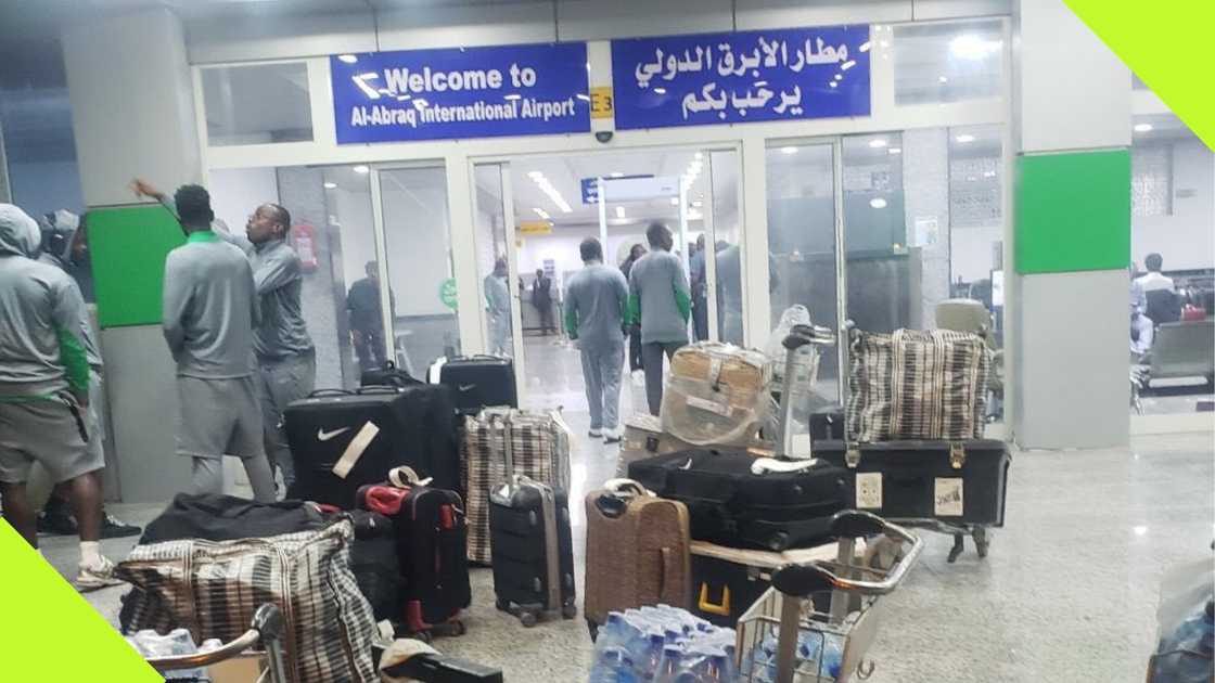 Super Eagles spent about 16 hours under hostage at Al Abraq International Airport in Libya.