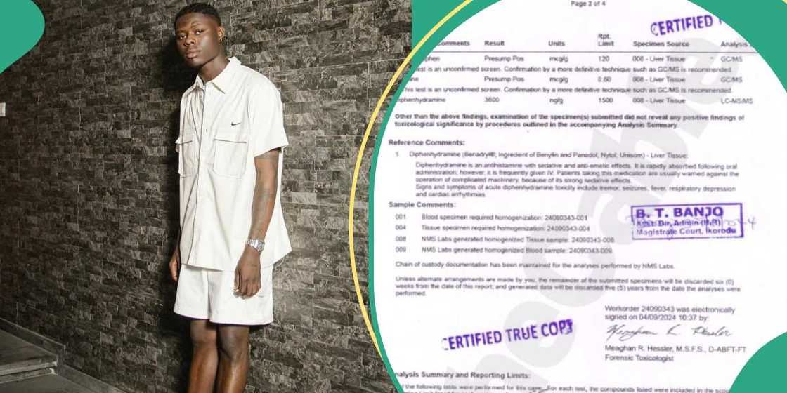 The autopsy report of Mohbad revealing the cause of his death leaks. The autopsy report of Mohbad revealing the cause of his death leaks.