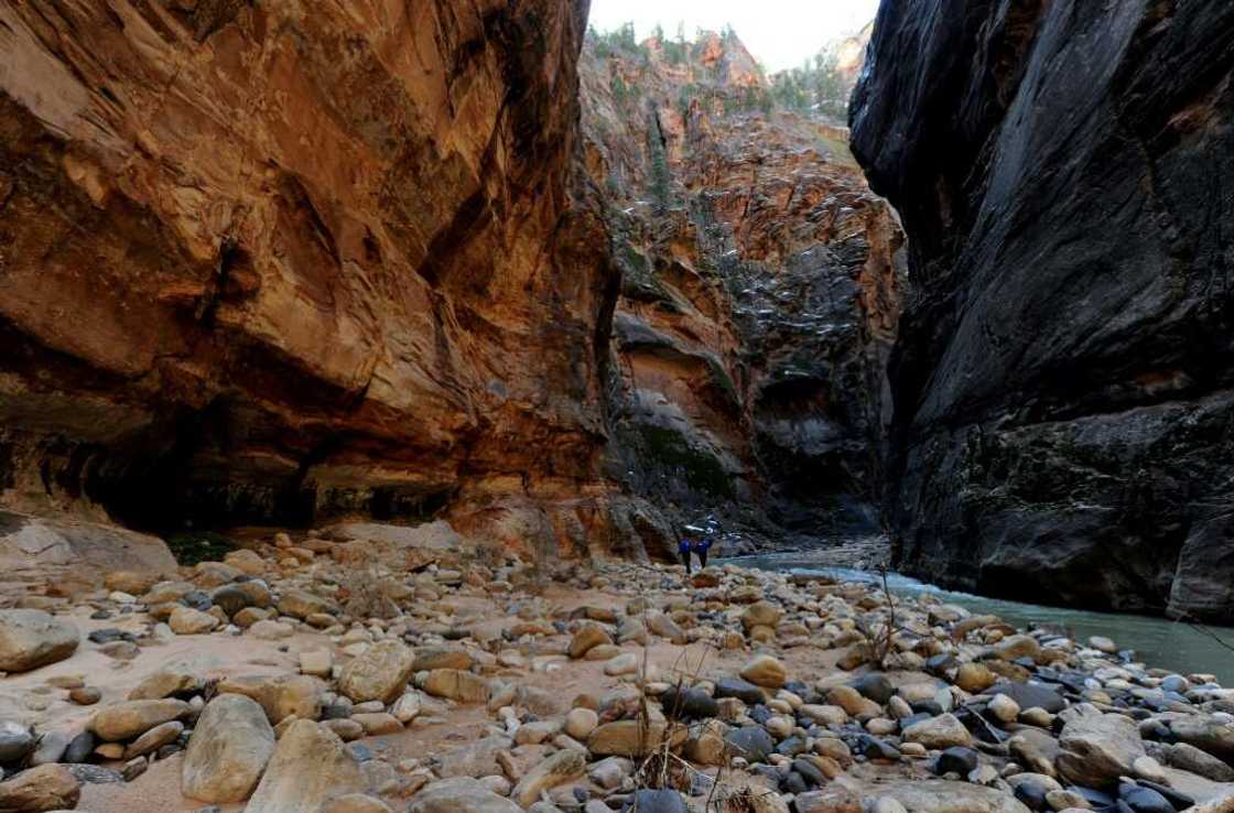 An area of Utah's Zion National Park called the Narrows, seen in 2011, suffered a flash flood August 19, 2022, sweeping hikers off their feet