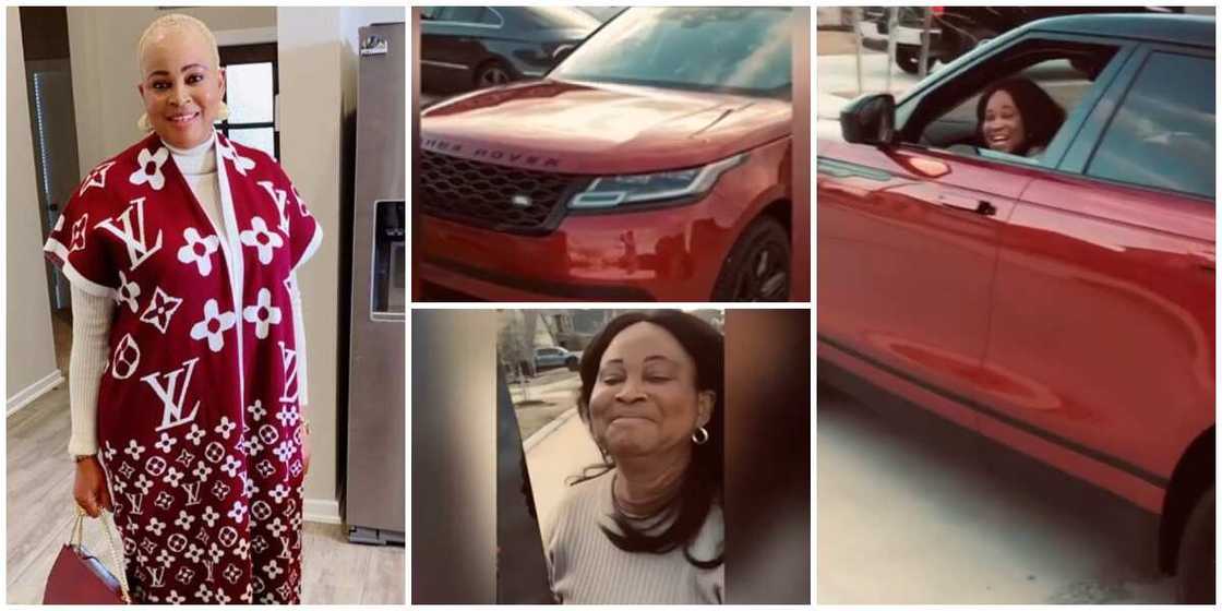 Balling in the US: Veteran Nollywood Actress Bukky Wright Gets New Range Rover from Son as Birthday Gift Balling in the US: Veteran Nollywood Actress Bukky Wright Gets New Range Rover from Son as Birthday Gift