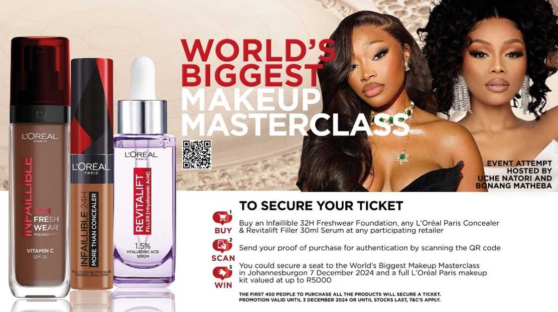 L'Oréal Paris South Africa Aims for World Record with Epic Makeup Masterclass L'Oréal Paris South Africa Aims for World Record with Epic Makeup Masterclass