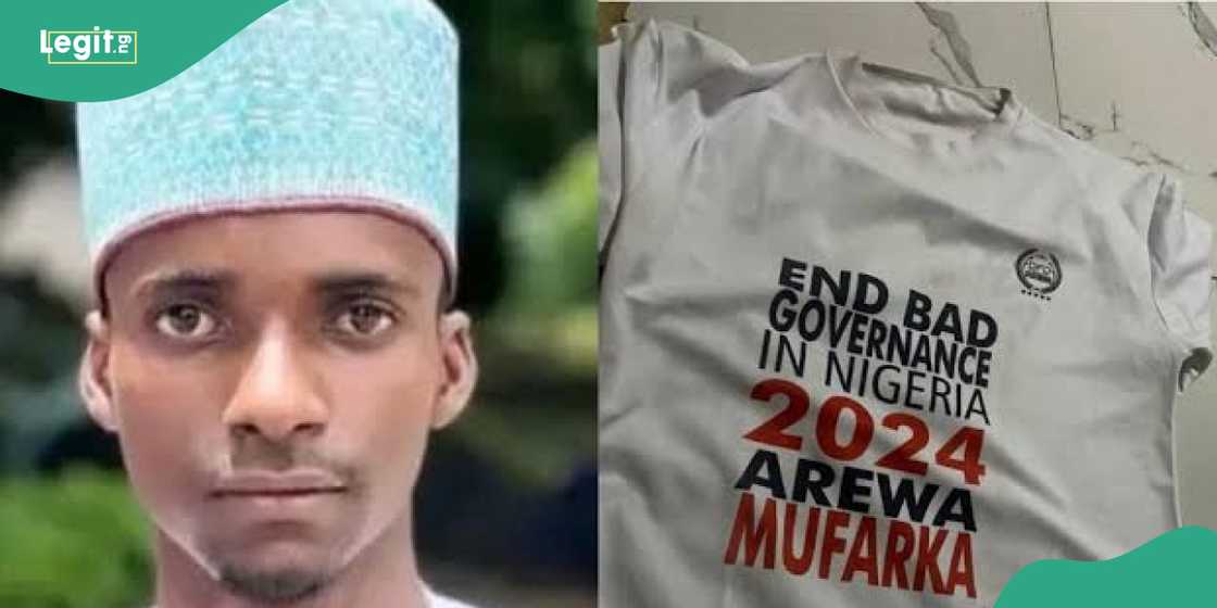 Yunusa, a Kano-based trader arrested for displaying hardship protest material Yunusa, a Kano-based trader arrested for displaying hardship protest material