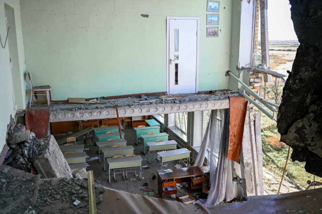 Russian troops set up their base in a village school in the first days of war Russian troops set up their base in a village school in the first days of war