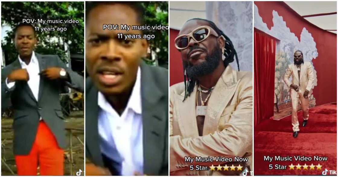 Adekunle Gold's music video from 11 years ago and now. Adekunle Gold's music video from 11 years ago and now.