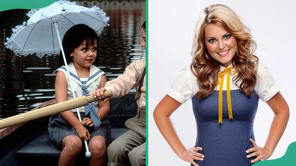 Brittany Ashton Holmes in a boat (L). Brittany Ashton Holmes smiling (R) Brittany Ashton Holmes in a boat (L). Brittany Ashton Holmes smiling (R)