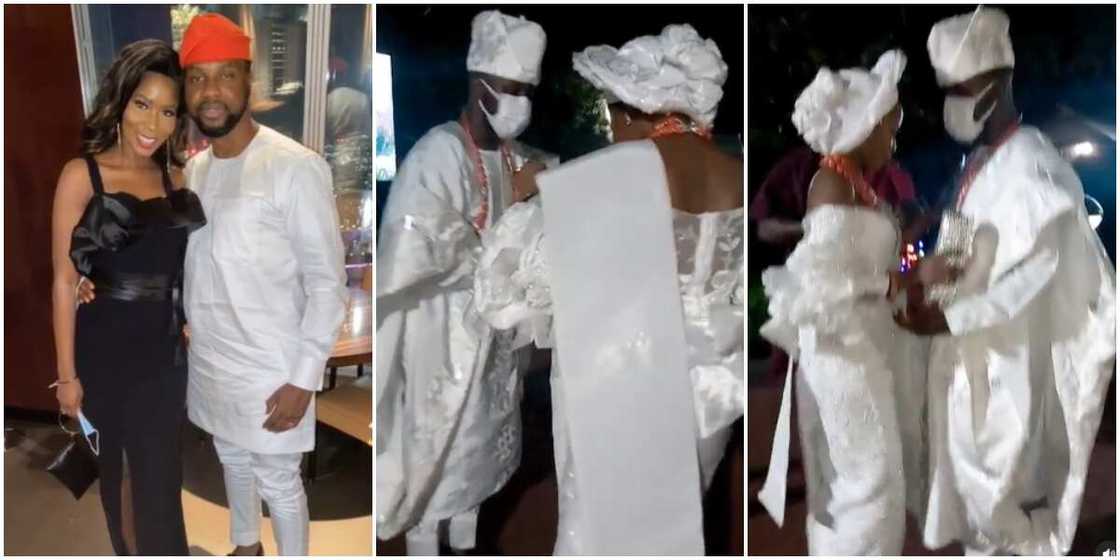 Media Personality Debola Williams shows off dancing skills at introduction ceremony (video)