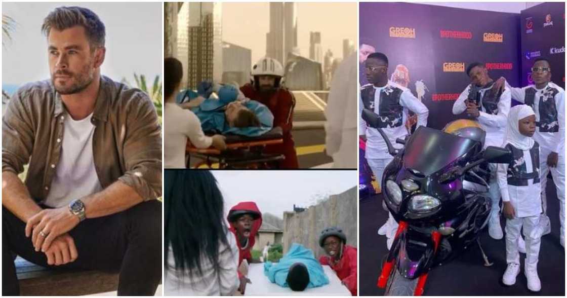International movie star Chris Hemsworth and Ikorodu Bois International movie star Chris Hemsworth and Ikorodu Bois