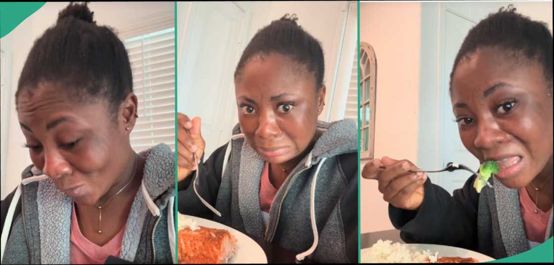 Nigerian lady laments in video, shows the kind of rice her sister-in-law served her