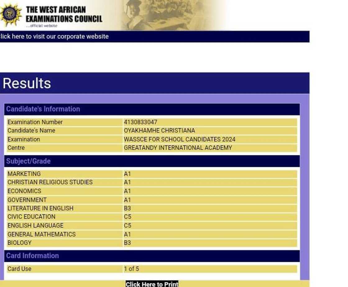 Nigerian Student from GreatAndy School Earns 5 A1s in WAEC Exams with Distinction in Maths Nigerian Student from GreatAndy School Earns 5 A1s in WAEC Exams with Distinction in Maths