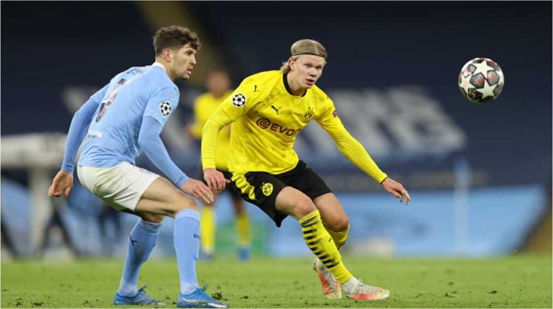 Referee branded ‘childish’ after getting Erling Haaland to sign red and yellow cards after City vs Dortmund