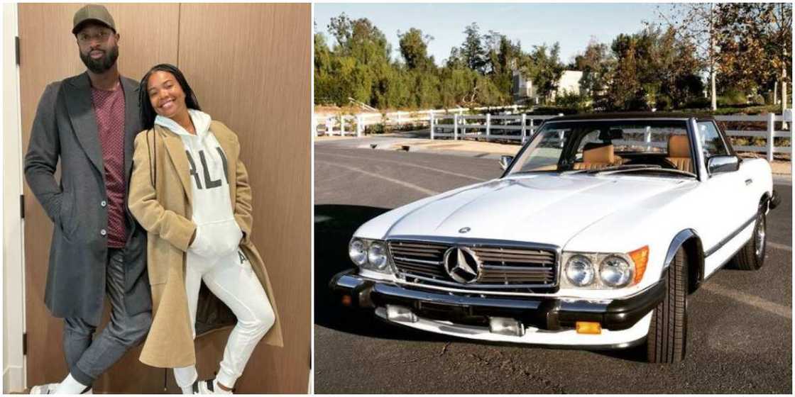 Actress Gabrielle Union gifts husband Dwyane Wade vintage Benz ahead of 39th birthday (photo)