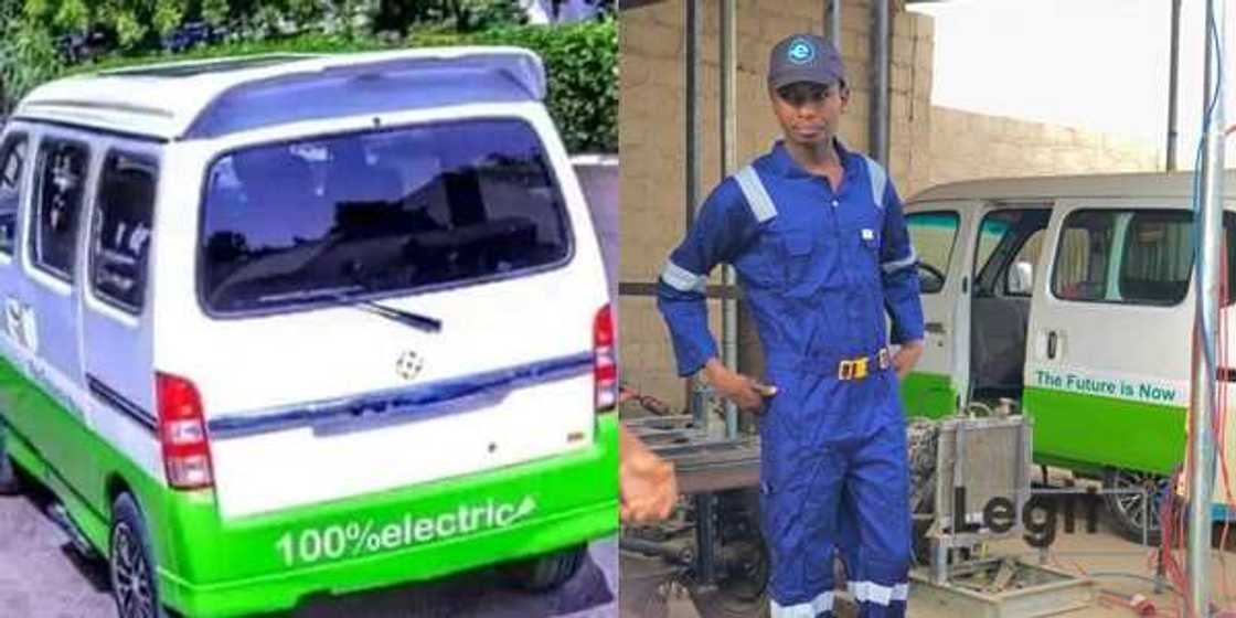 Mustapha Gajibo, a 29-year-old man is building electric cars and tricycles in Maiduguri, Borno State Mustapha Gajibo, a 29-year-old man is building electric cars and tricycles in Maiduguri, Borno State