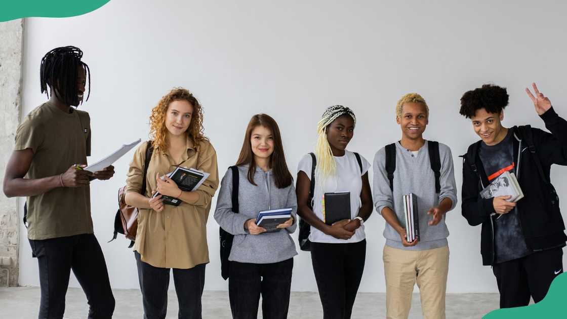 University students pose for a photo