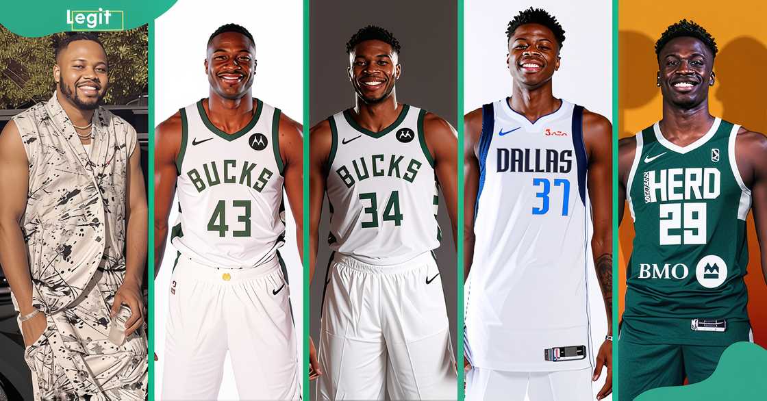 The Antetokounmpo brothers: Francis, Thanasis, Giannis, Kostas, and Alex Antetokounmpo. The Antetokounmpo brothers: Francis, Thanasis, Giannis, Kostas, and Alex Antetokounmpo.