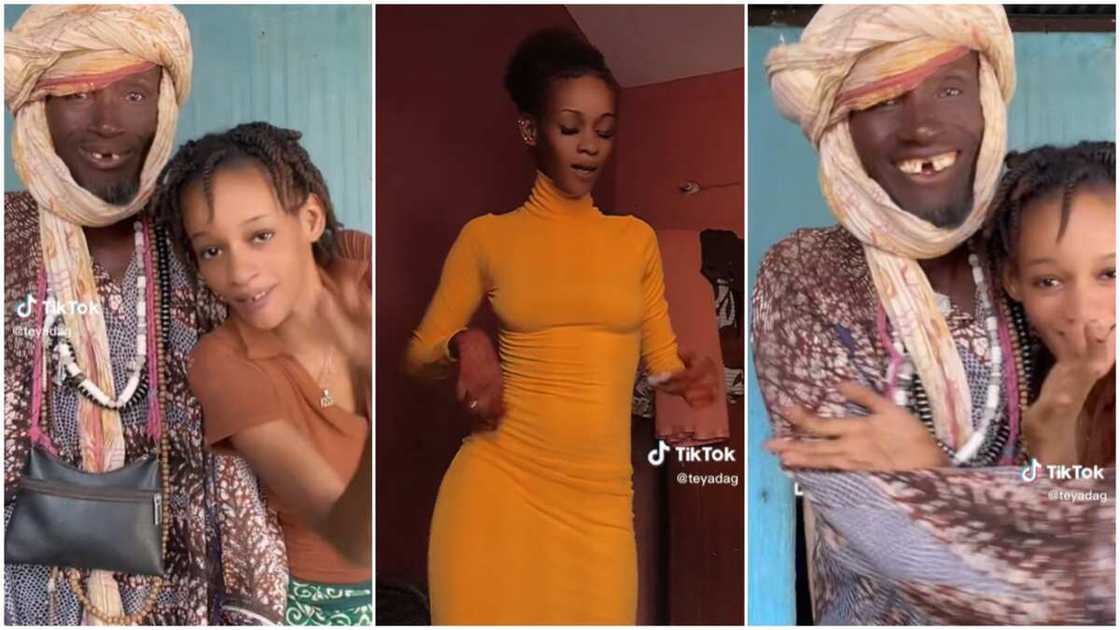 Happy father and daughter/lady danced. Happy father and daughter/lady danced.