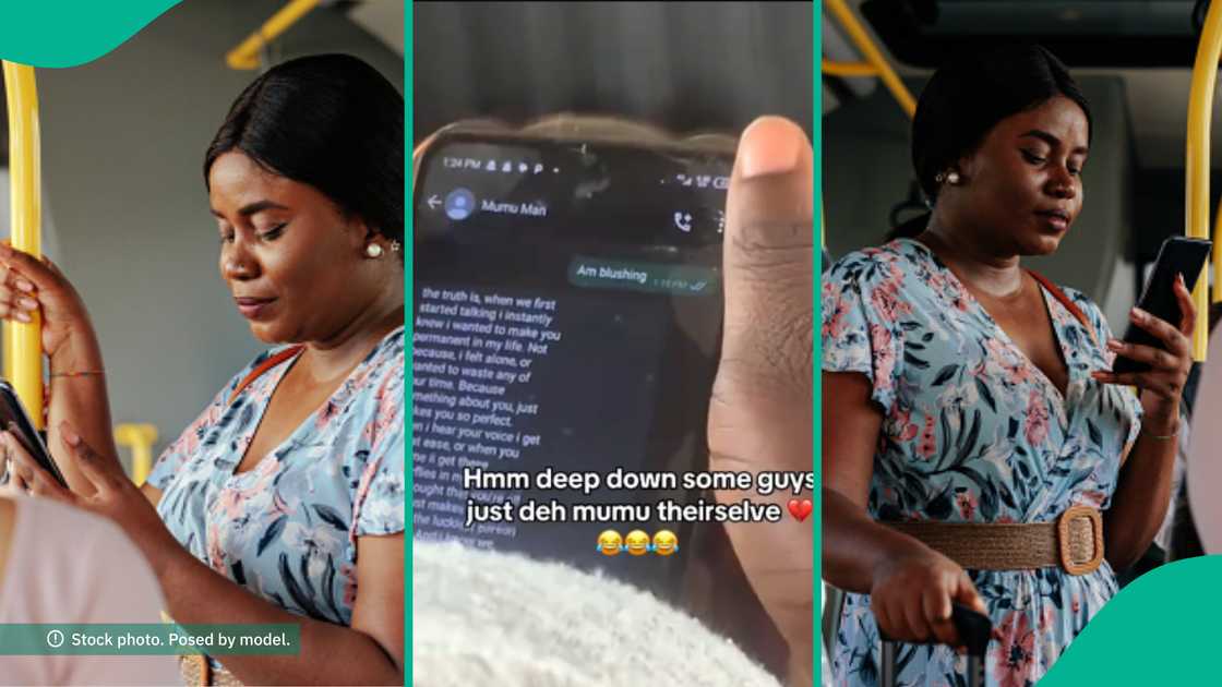 Lady on bus trends on social media over unusual name she saved man's number with