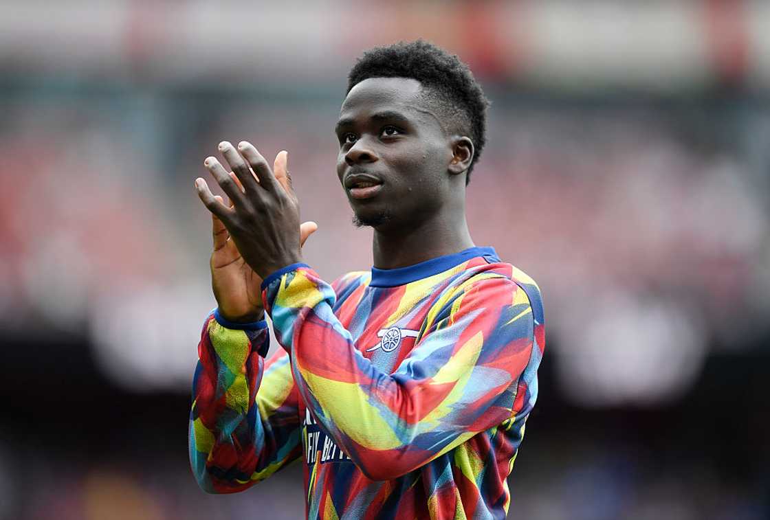 Bukayo Saka in London, England. Bukayo Saka in London, England.