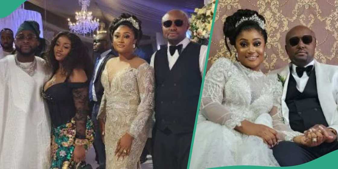 Davido with Chioma and Isreal and his wife at their wedding Davido with Chioma and Isreal and his wife at their wedding