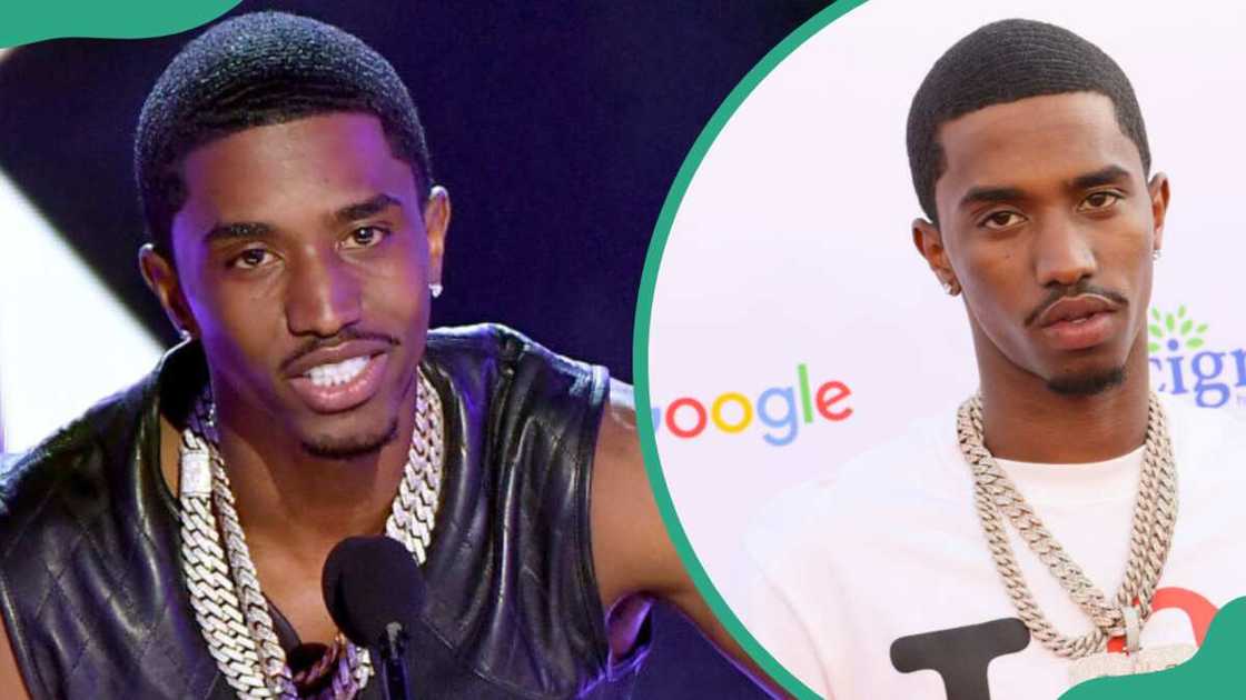 King Combs at the 2023 BET Awards (L). He attendes the HollyRod 2023 DesignCare Gala (R) King Combs at the 2023 BET Awards (L). He attendes the HollyRod 2023 DesignCare Gala (R)