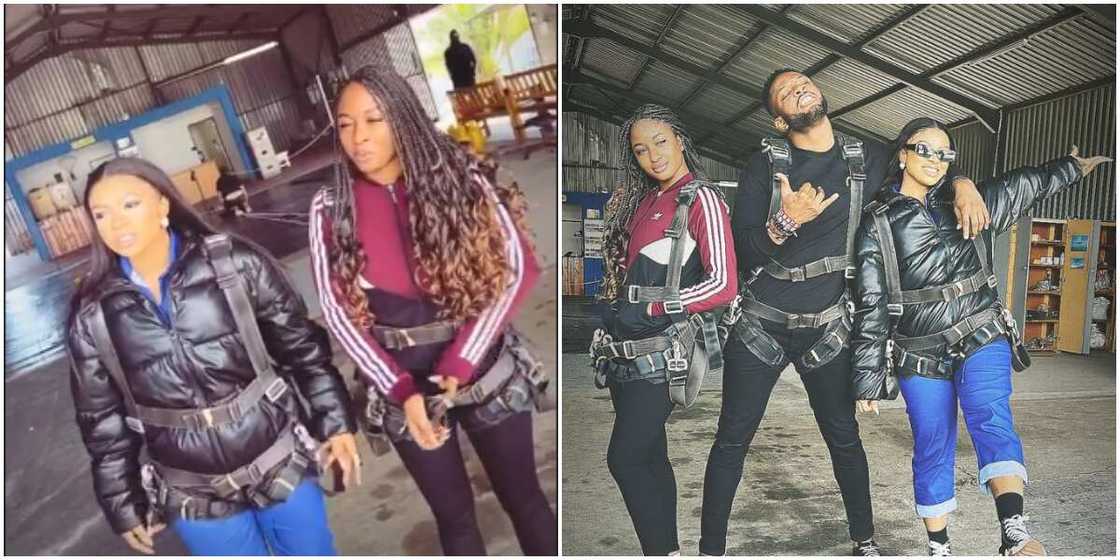 BBNaija's Liquorose and Cross go skydiving in South Africa