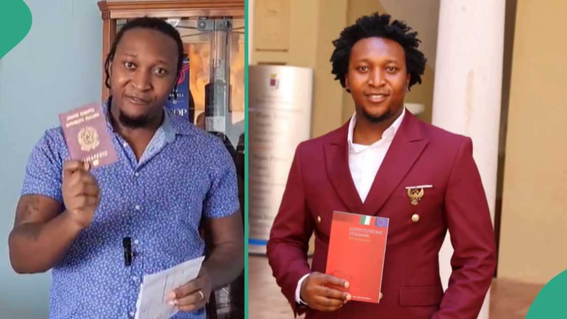 Man becomes citizen of Italy. Man becomes citizen of Italy.