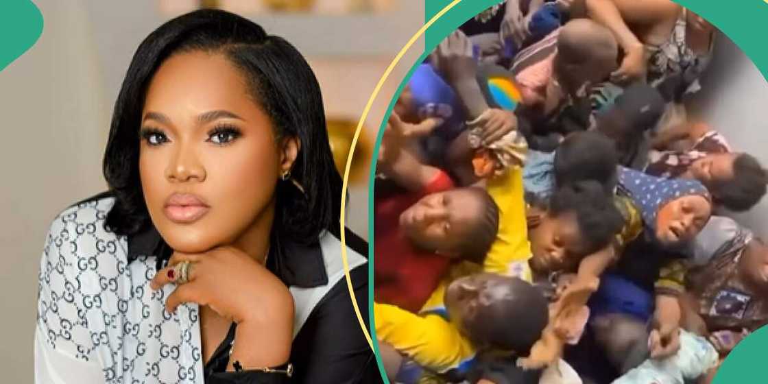 Toyin Abraham gifting poor Nigerians food and money Toyin Abraham gifting poor Nigerians food and money