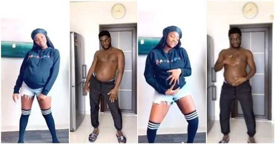 Duduke challenge: Comedian Crazeclown shows off pot belly vs Simi's baby bump (video) Duduke challenge: Comedian Crazeclown shows off pot belly vs Simi's baby bump (video)