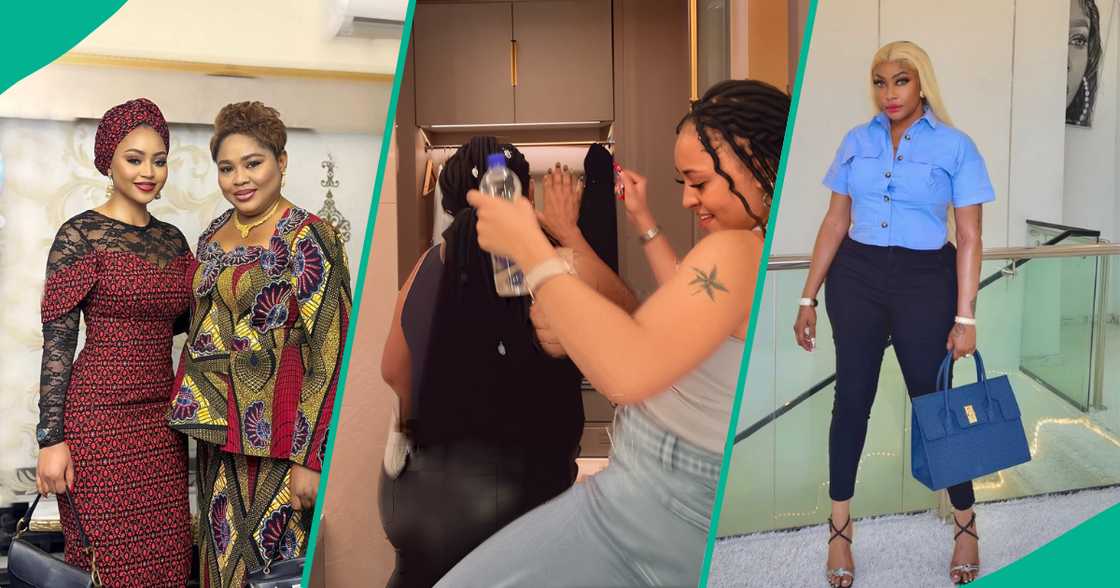 Regina Daniels shares video made with her mother. Regina Daniels shares video made with her mother.