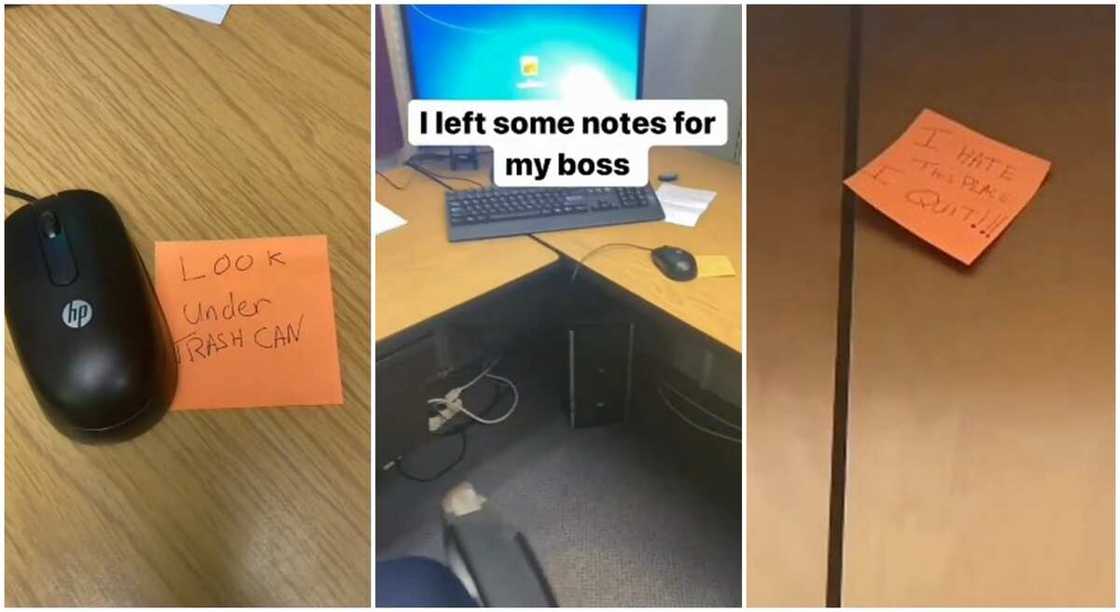 Video shows how a man resigned his job in a strange way. Video shows how a man resigned his job in a strange way.
