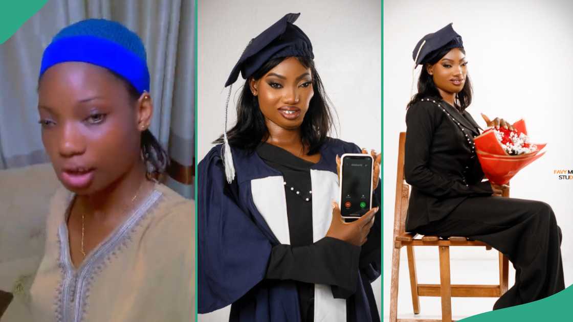 Lady bags a university degree. Lady bags a university degree.
