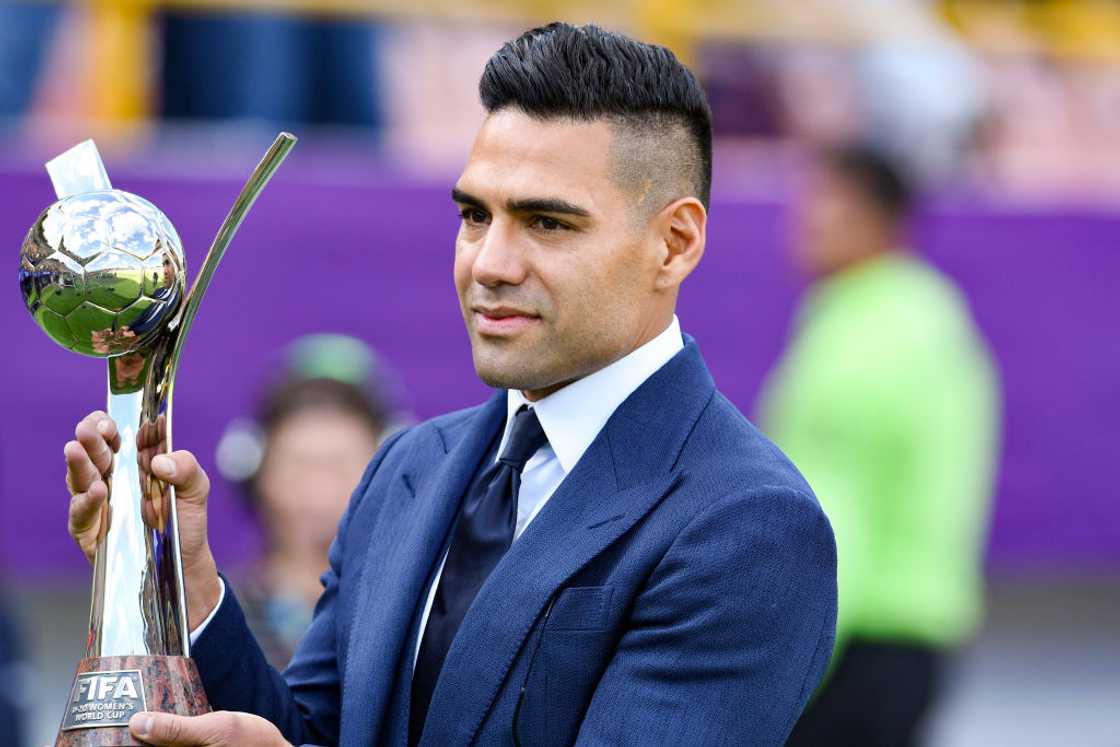 Colombian footballer at Estadio El Campin Colombian footballer at Estadio El Campin