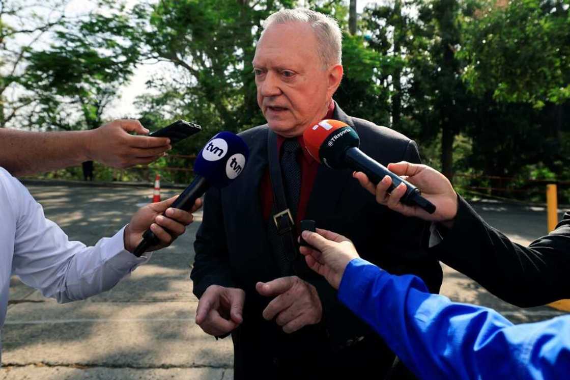 Panamanian lawyer Jurgen Mossack, one of the founders of Mossack Fonseca, speaks to reporters at the start of the 'Panama Papers' trial Panamanian lawyer Jurgen Mossack, one of the founders of Mossack Fonseca, speaks to reporters at the start of the 'Panama Papers' trial