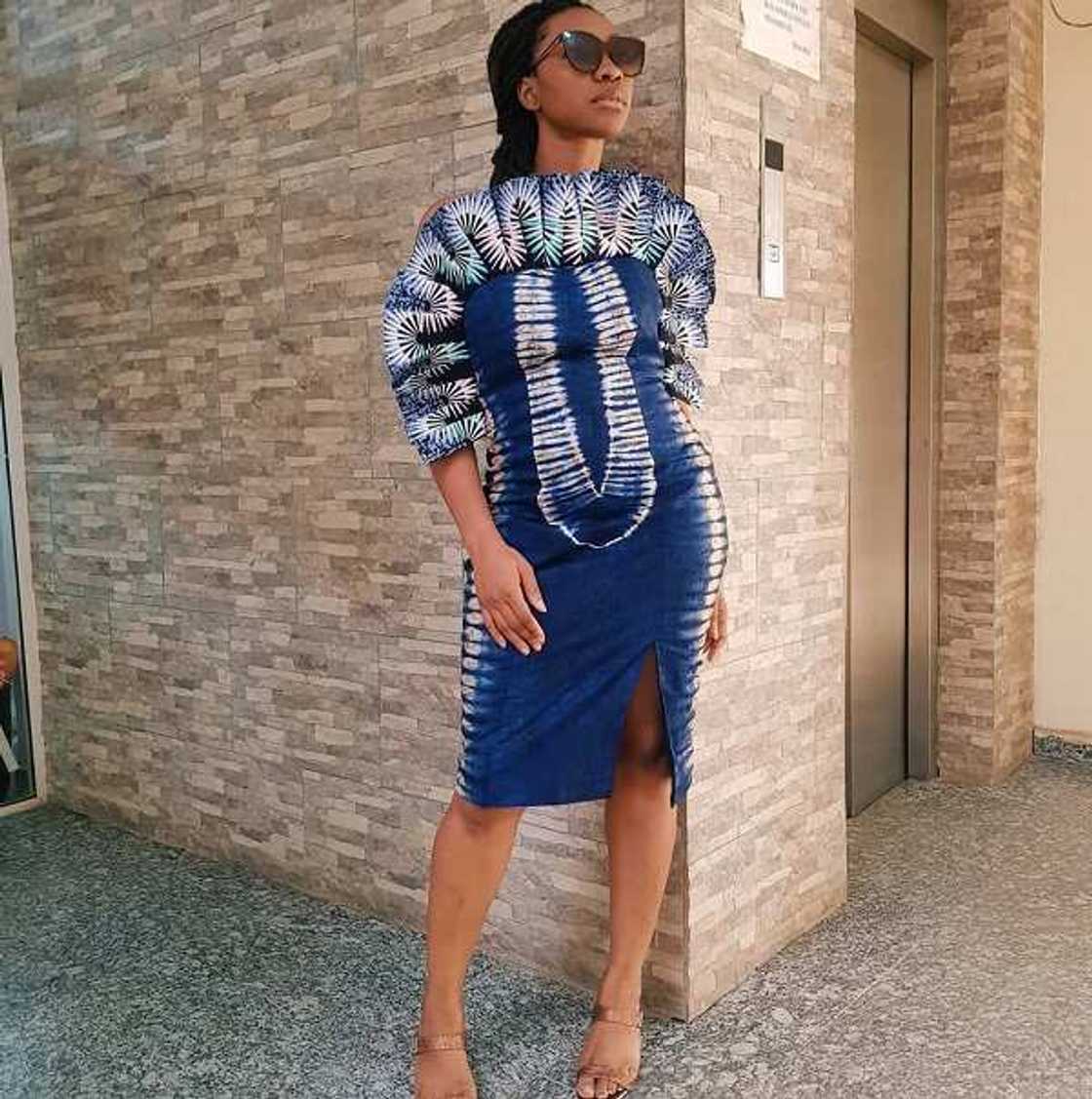 Adire styles for ladies: party gown Adire styles for ladies: party gown