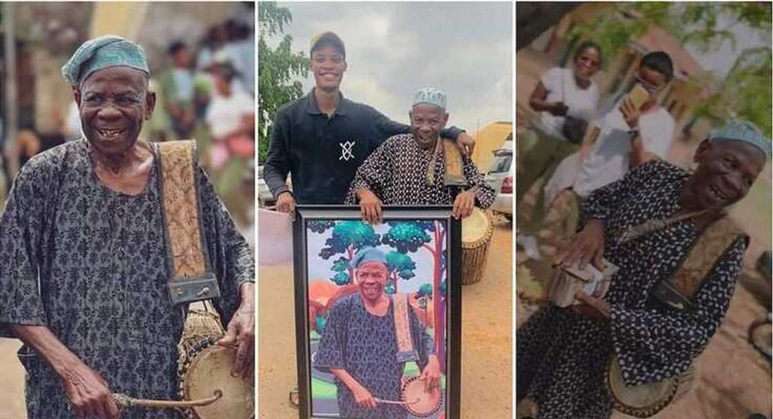 Baba Onilu has now received the 50% of cash for his photos and another N100,000 donated by Nigerians online, plus a nice frame. Baba Onilu has now received the 50% of cash for his photos and another N100,000 donated by Nigerians online, plus a nice frame.