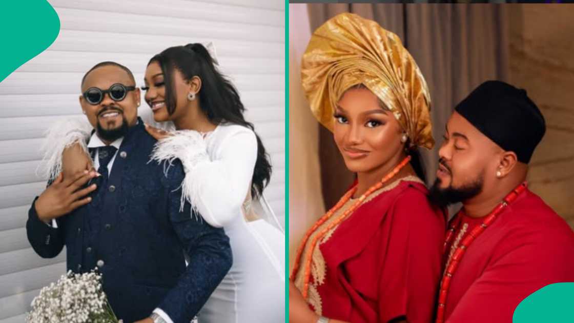 BBNaija star Chomzy and husband's wedding anniversary.