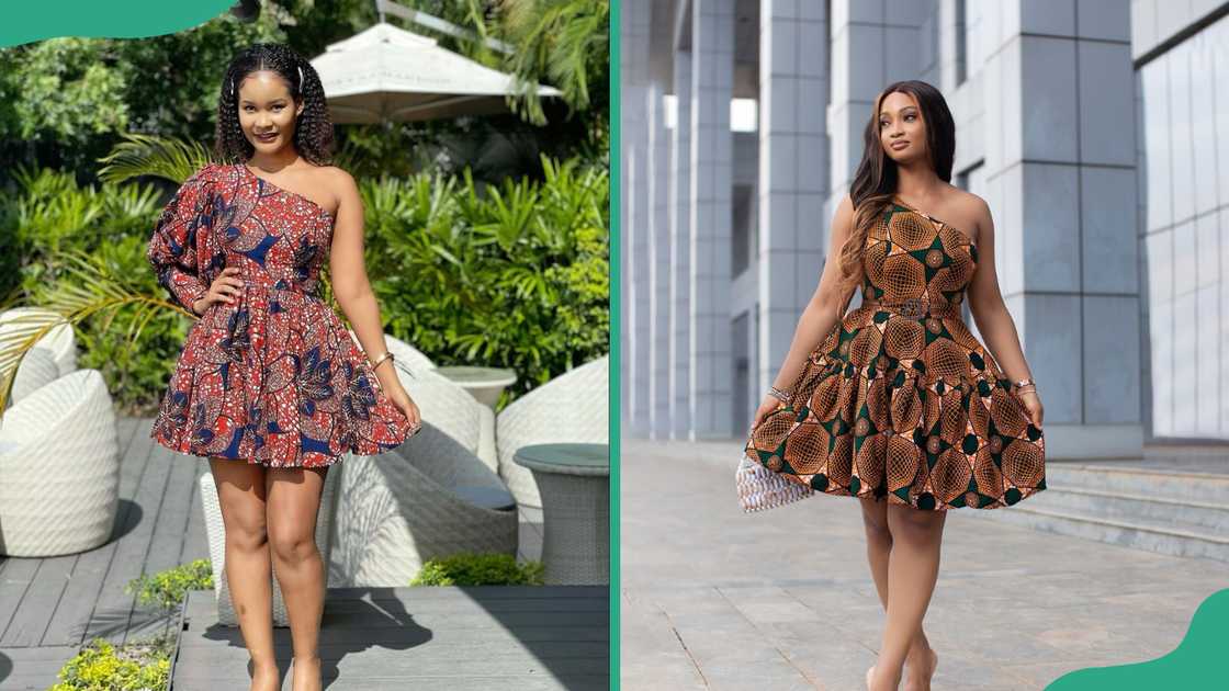 One-sleeved flare gown style