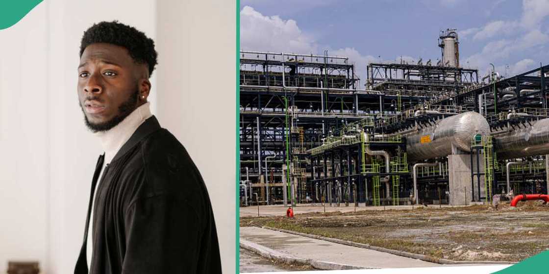 Man reacts as Dangote Refinery begins sale of product. Man reacts as Dangote Refinery begins sale of product.