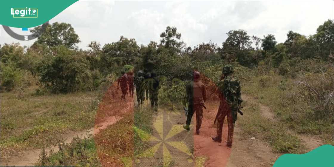 A dismantled bandits’ camp destroyed by soldiers under Operation Zafin Wuta.