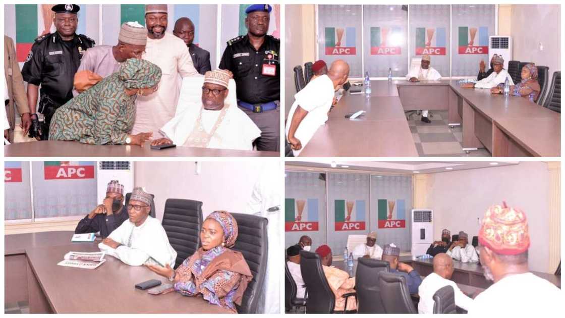 Photos emerge as Niger Governor Bello-led CECPC takes over APC Headquarters Photos emerge as Niger Governor Bello-led CECPC takes over APC Headquarters