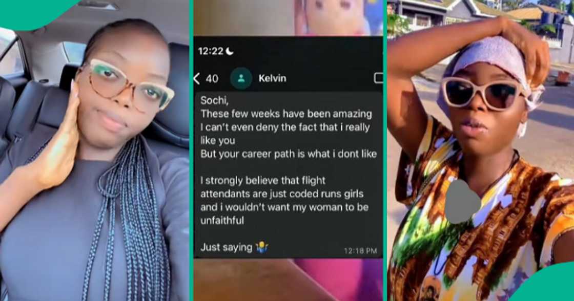 Flight attendant shares the message she received from an admirer.