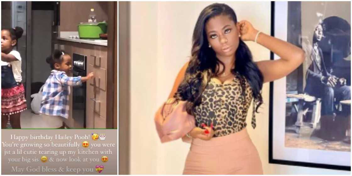 Sophia Momodu shares throwback video of Imade and Hailey tearing up her kitchen to celebrate daughter's sister