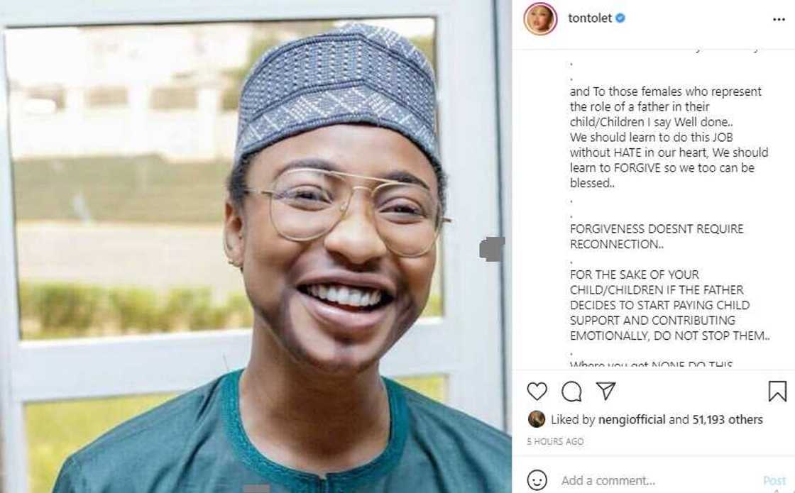 Screenshot of Tonto Dikeh's post. Screenshot of Tonto Dikeh's post.