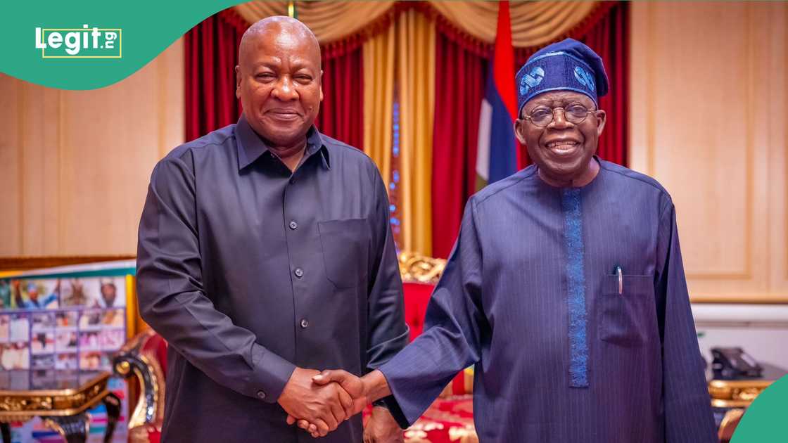 Tinubu receives Ghana’s President Mahama in Abuja Tinubu receives Ghana’s President Mahama in Abuja