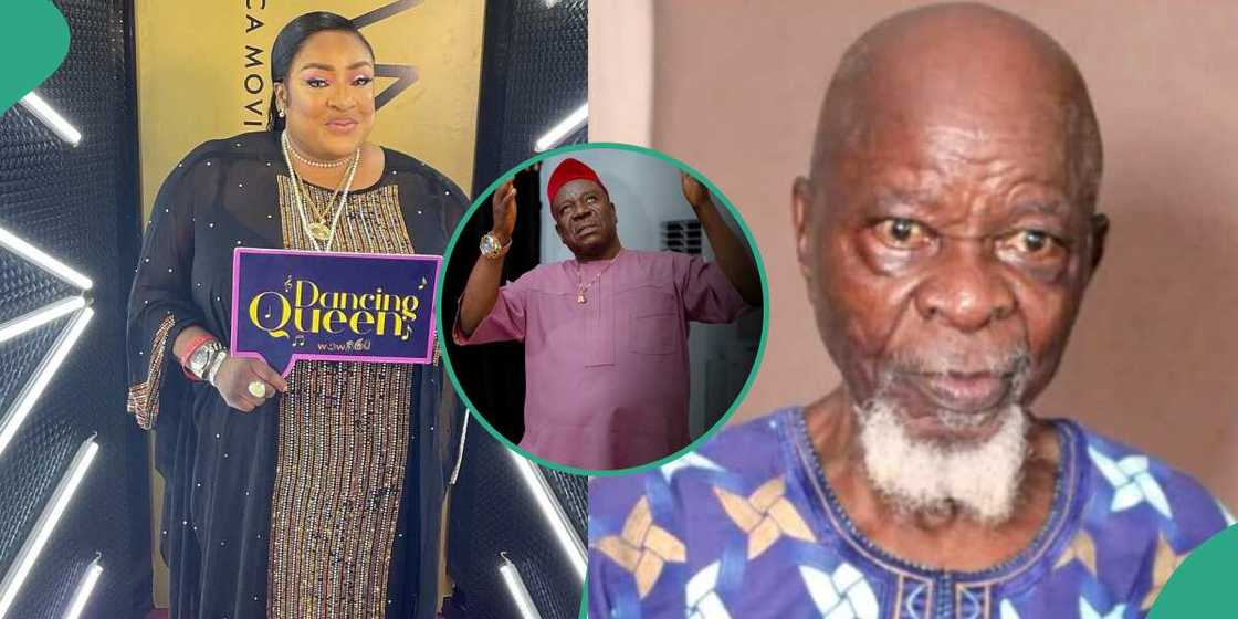 Foluke Daramola, Pa Agbako and Mr Ibu Foluke Daramola, Pa Agbako and Mr Ibu