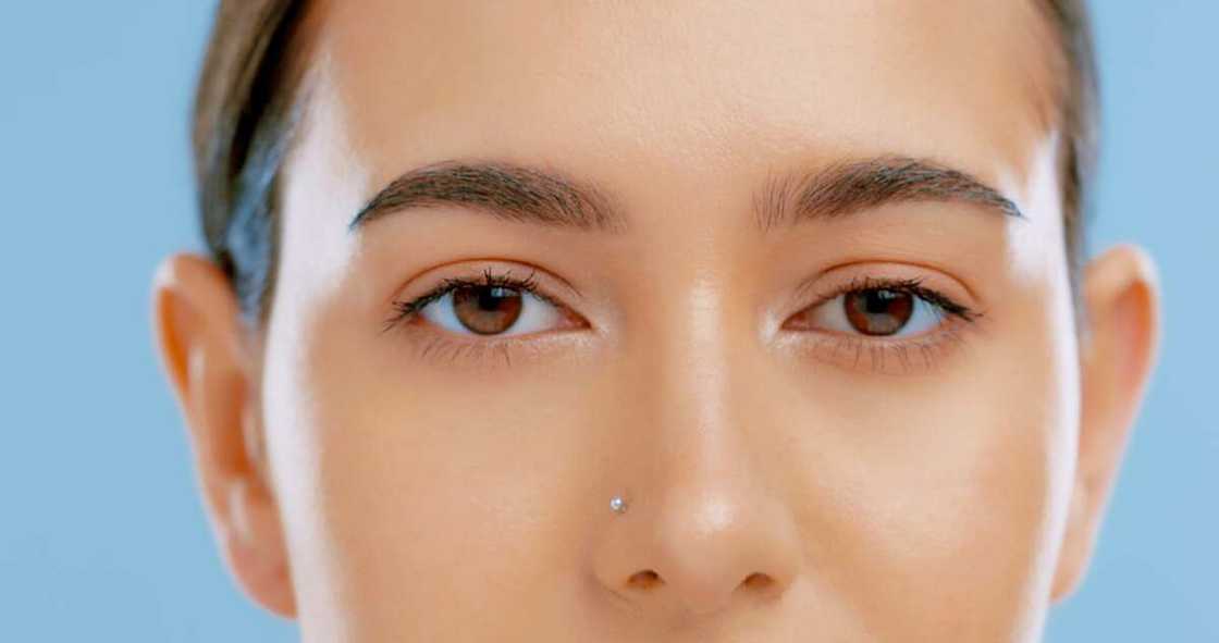 Lady with a nostril piercing Lady with a nostril piercing