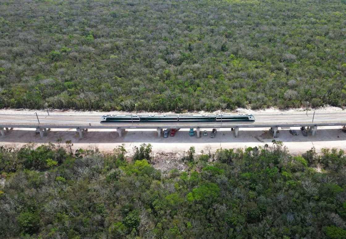 The Maya Train tourist railway is another one of Mexican President Andres Manuel Lopez Obrador's infrastructure mega-projects The Maya Train tourist railway is another one of Mexican President Andres Manuel Lopez Obrador's infrastructure mega-projects