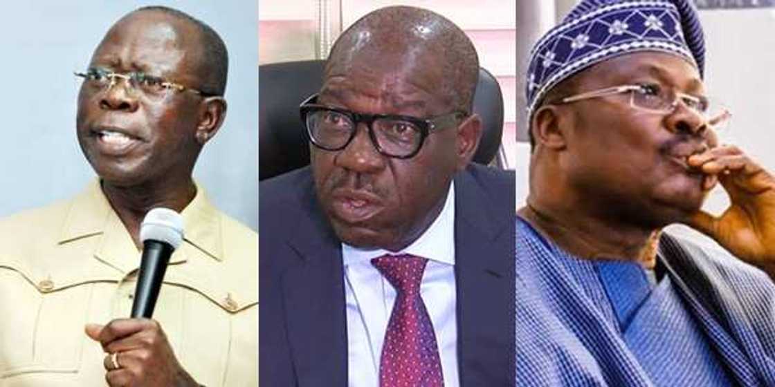 Why APC in shambles as Obaseki and deputy resign, Oshiomhole suspended and Ajimobi hospitalised due to suspected Covid-19 Why APC in shambles as Obaseki and deputy resign, Oshiomhole suspended and Ajimobi hospitalised due to suspected Covid-19